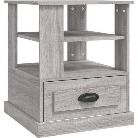 Maison Exclusive - Mesa auxiliar madera contrachapada gris Sonoma