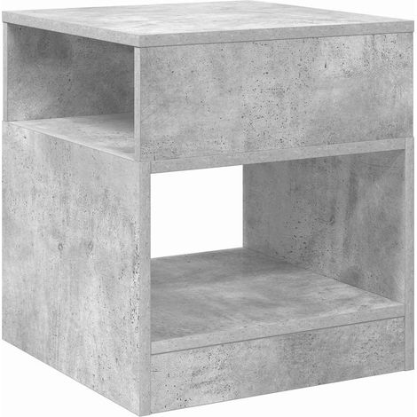 Maison Exclusive - Mesa Auxiliar Gris Concreto 40,5 x 40 x 45 cm