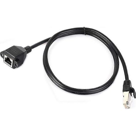 Câble d'extension Ethernet RJ45 CAT.5e avec blindage efficace contre les interférences, rallonge de câble réseau haut débit en PVC de 1 m (1/5)