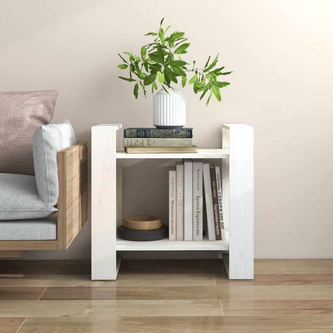 vidaXL Book Cabinet/Room Divider White 60x35x57 cm Solid Wood Pine (1/5)
