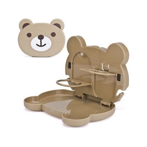 Organisateur de Siège Voiture Pliable avec Plateau Repas et Support Bouteille Style Cartoon Rack de Rangement Auto Pratique pour Conduite Confortable