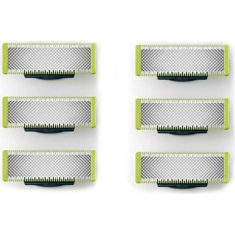 Kompatibel mit OneBlade – Ersatzklingen für den OneBlade Elektrorasierer/Trimmer, aus robustem Edelstahl, zum Trimmen, Stylen und Rasieren, 6er-Packung (1/5)