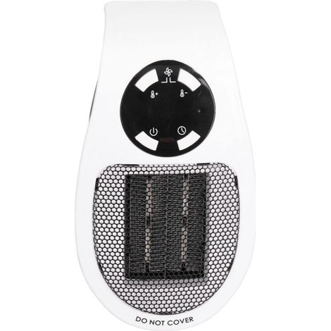 Jeffergarden Mini radiateur électrique portable mural 500 W, noir et blanc (1/5)
