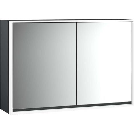 Armario con espejo iluminado emco loft, 1200 mm, 2 puertas, (1/5)