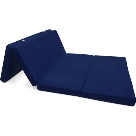 Beautissu – Matelas pliable Campix 120x195cm – 7cm épaisseur – Rembourrage en mousse – Pour lit d'appoint ou camping