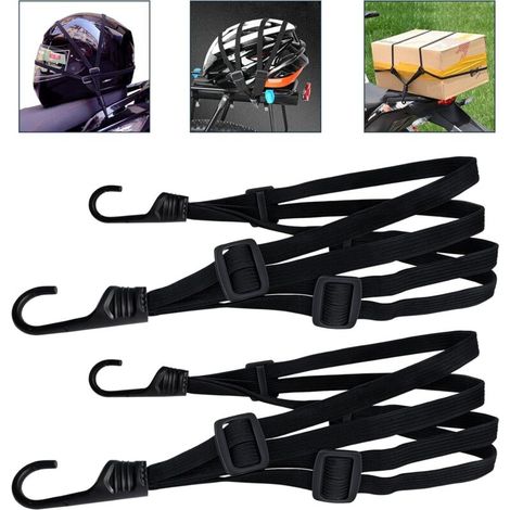 60cm Bungee Cords with Hooks, Black Bungee Cords, Bicycle Bungee Cord, Motorcycle Bungee Strap, Luggage Strap, Helmet Strap