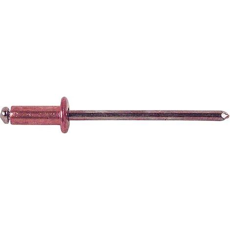 Rivet aveugle cuivre/acier Tete plate Ø 3x6mm, UE 500 pcs (1/3)