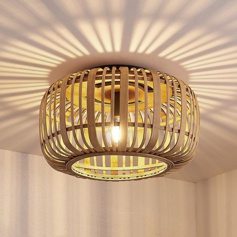 [GEBRAUCHT] B-Ware Lindby Canyana Deckenlampe Deckenleuchte Lampe Leuchte Aus Rattanschirm Natur