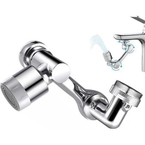 Rallonge De Robinet - Aérateur Pivotant 1080° - Universel Pour Cuisine Et Salle De Bain - Compatible 20 22 24 Mm - 1 Pièce (1/5)