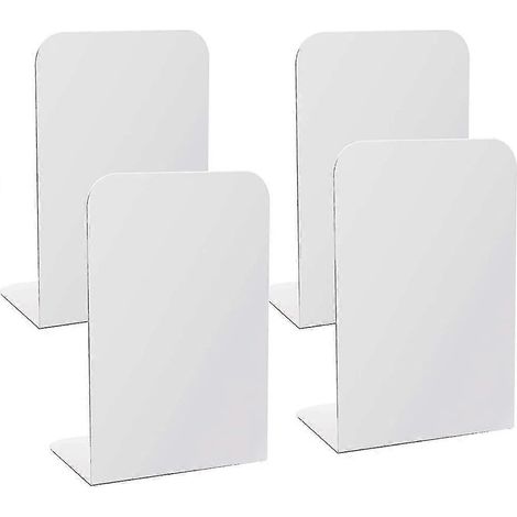 Weißes Metall-Buchstützen-Set. Buchstützen-Set mit Schaumstoffpolsterung. Robuste Buchstützen-Sets. (1/5)