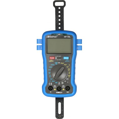 Hochpräzises digitales LCD-Kapazitäts- und Induktivitätsmessgerät, LCR-Messgerät, Widerstands-, Kapazitäts-, Induktivitäts- und Transistormessgerät HP-19L. Batterie nicht im Lieferumfang enthalten.
