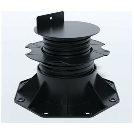 BUNTHAUS Support réglable (60 à 140 mm) pour terrasse en bois et composite - Couleur - noir, Surface de couverture (m2) (1/5)