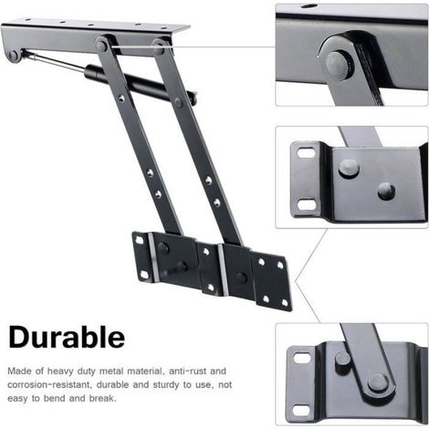 Mécanismes de Levage de Table Basse - 1 Paire de Charnières à Ressort pour Meubles - Matériel de Table Basse Avec Support de Levage (1/4)