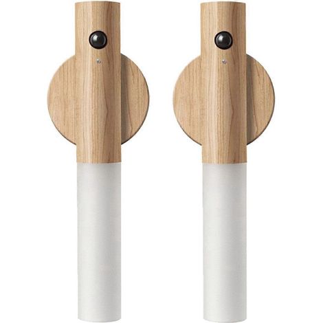 LED-Nachtlicht, magnetische Wandleuchte, Eschenholz