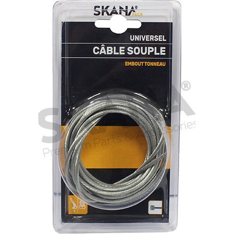 Flexibles Kabel ø: 2,5 mm mit Trommelanschluss 7,8 x 8,1 mm. Länge: 2,5 m.