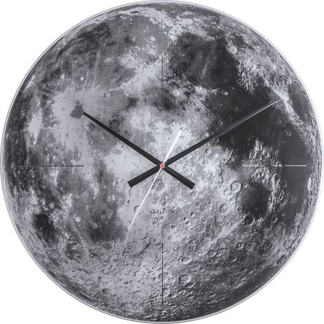 Horloge murale ronde en verre LUNE (1/2)