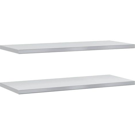 Maison Exclusive - Wandregale 2 Stk. 100x40 cm Silbern Edelstahl