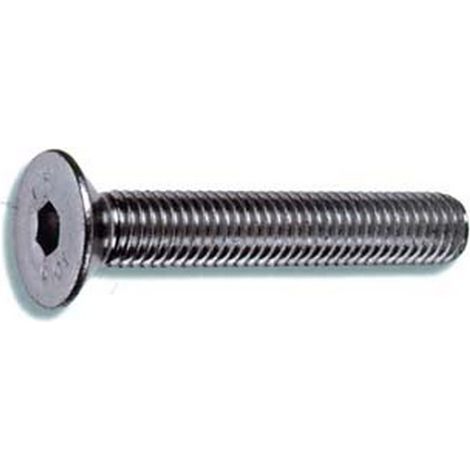 200PZ VITI METALLO 10.9 TESTA SVASATA PIANA CAVA ESAGONALE - ø mm.6x30