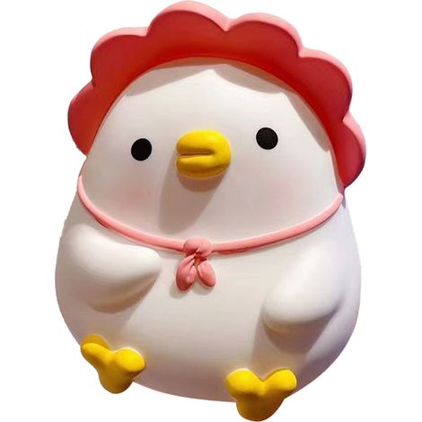 Canard rose en résine vinyle anti-chute tirelire pour enfants garçons fille banque pièces monnaie mignon dessin animé (1/5)