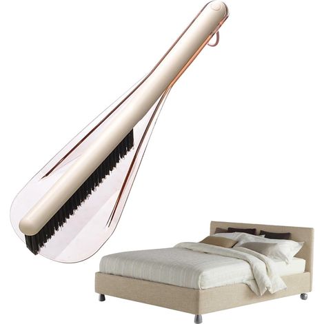 Brosse de comptoir avec outil de levage doux pour lit et dépoussiéreur Balai à main pour canapé, meubles, tapis, voiture, cheminée, matelas et animaux domestiques