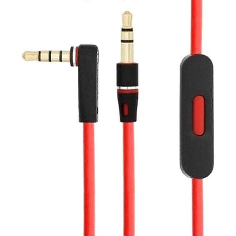 Ersatz-Kopfhörerkabel für Beats Mixr/Solo HD-Kopfhörer mit Fernbedienung, Sprech- und Lautstärkeregelung (+/-), Stecker-Stecker-Audiokabel (1/5)