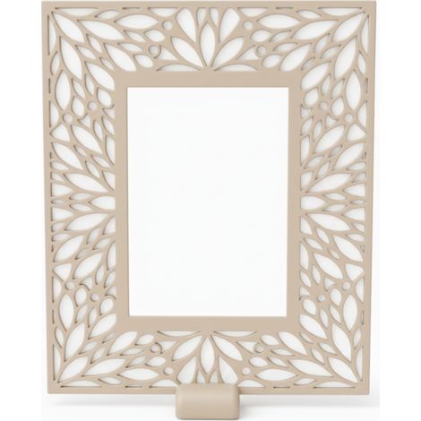 Cornice portafoto decorativa traforata beige 10x15 per scrivania