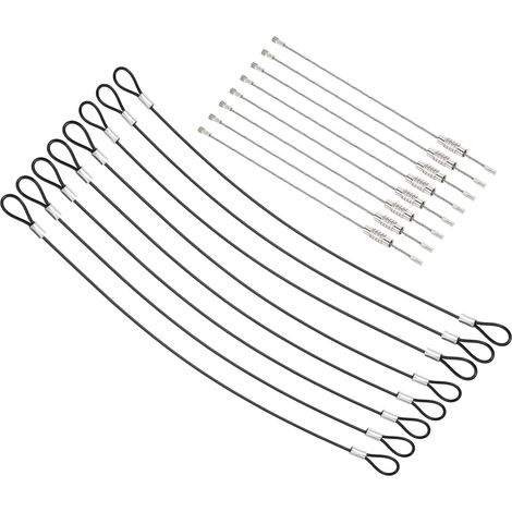 8 Paquet 1,6Ft Sécurité Câble Verrouillage Inox Acier 2mm Dia Noir (1/5)