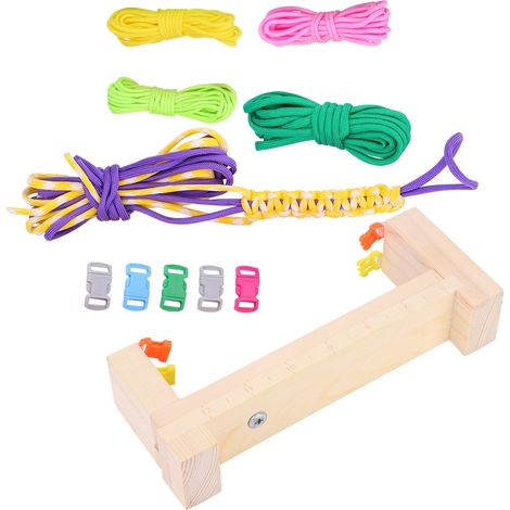 Gabarit en bois pour la fabrication de bracelets en paracorde - Outil de bricolage pour la fabrication de bracelets en paracorde (1/5)