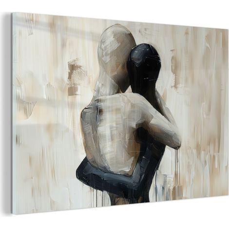TABLEAU EN PLEXIGLAS Abstrait - Amour - Noir et blanc - Moderne Tableau Décoration Murale 60x40 (1/5)