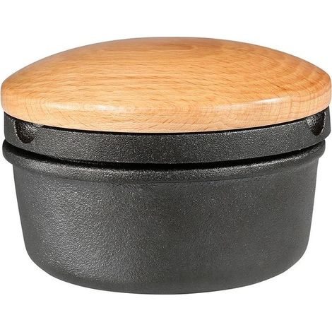 Mortier en fonte avec couvercle en hêtre, diamètre 11 x 7 cm, 1,5 kg / Zassenhaus (1/2)