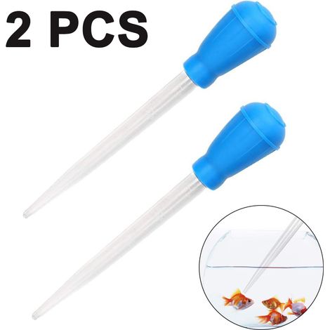 Dropper Aquarium - 30 ml - Échelle Graduée 10/15/20/30 ml - Pour Nettoyage Fonds Aquarium - 2 Pièces (1/5)