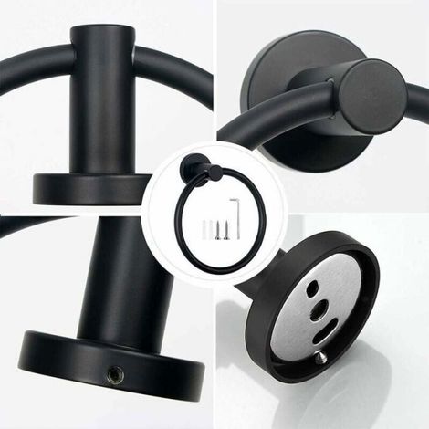 Anneau Porte-Serviettes - Acier Inoxydable 304 - Diamètre Intérieur 160 mm - Fixation Murale - Pour Salle De Bain Cuisine Douche - 1 Pièce (1/5)