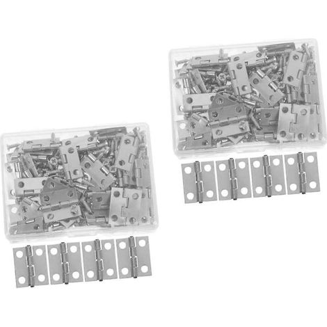 TEHAUX 100 mini charnières en fer antique pour la réparation de boîtes à bijoux et d'armoires (1/5)