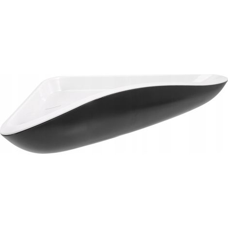 Mensola angolare in plastica da parete per riporre oggetti.