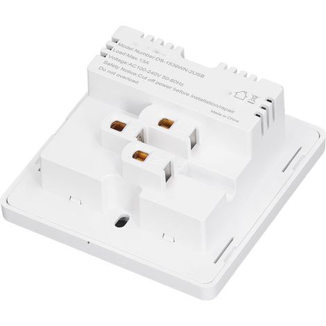 Prise murale intelligente avec port USB, charge rapide, minuterie, application de contrôle vocal, prise intelligente AC100‑240V (1/5)