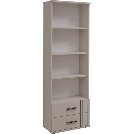 Bibliothèque 2 Tiroirs "Sigma" 175cm Gris (1/2)
