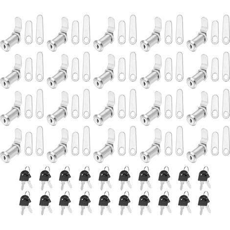 lot de 20 Verrou de cabinet à came de 1-1/2 pouce argent (1/5)