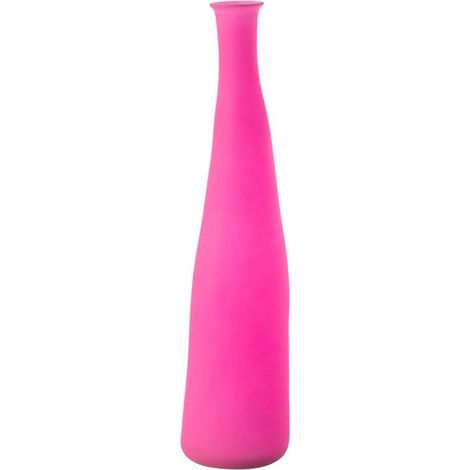 Vase Bouteille en Verre "Neon" 80cm Rose (1/2)