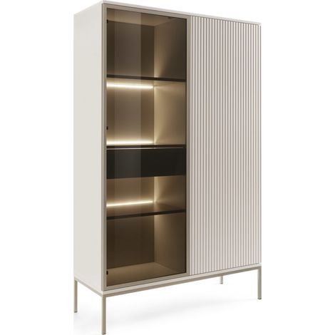 Selsey Tosena - Vitrine 2-türig mit LED - Greige (1/5)