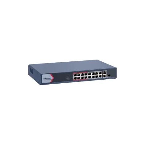 Hikvision DS-3E1318P-EI/M switch di rete Gestito Fast Ethernet (10/100) Supporto Power over Ethernet (PoE) Grigio