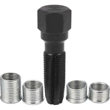 Kit de réparation de filetage de bougie d'allumage 14 mm, outil de refiletage, alésoir et taraud M14x1,25 (1/5)