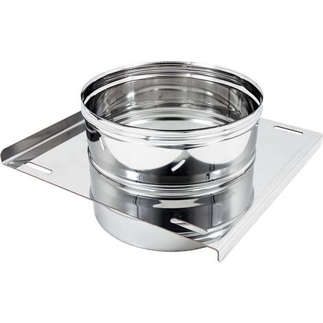Piastra intermedia inox mf aisi 304 per tubo da 80mm