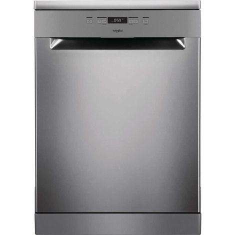 Whirlpool – Lave-vaisselle pose libre 60cm – 14 couverts – Classe E – 46dB – Moteur induction – Départ différé 2/4/8h – Inox