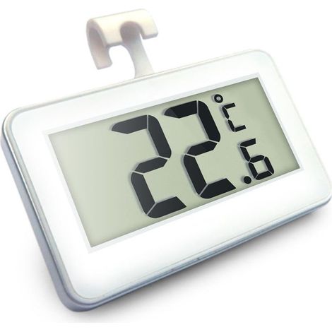 Thermomètre pour frigo ou congélateur, thermomètre de réfrigérateur avec écran LCD numérique, clair et facile à lire, blanc, pour maison, restaurant, bar et café (1/5)