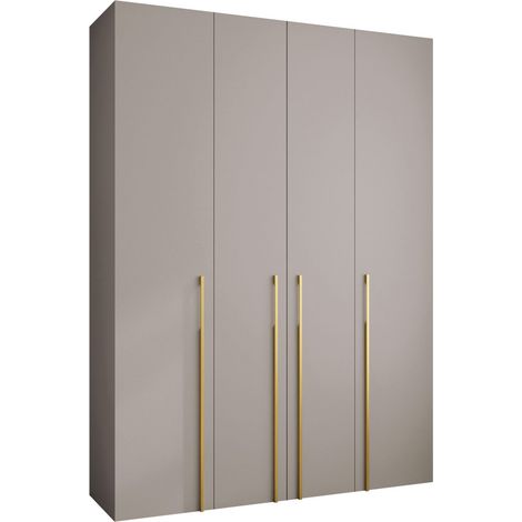 Armoire Hartford 570, Cachemire, 246x180x42cm, Portes d'armoire: Avec des charnières, Nombre d'étagères: 0 (1/5)