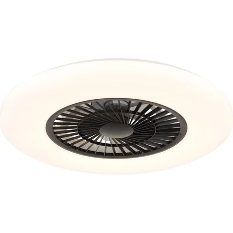 Ventilatore da Soffitto con Nero Bianco 60 cm LED RGB Telecomando