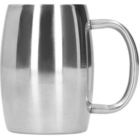 400 ml Bierglas aus Edelstahl mit Henkel, Kaffeetasse, Milch- und Teetasse, Bürogeschenk. (1/5)
