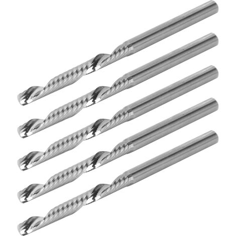 Fraise à rainurer carbure tungstène 5 pièces pour défonceuse bois, 3.175mm, outil sculpture professionnel (1/5)
