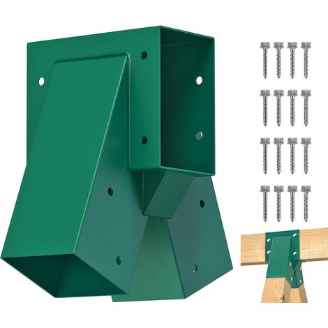 Raccord de Balançoire Fixation Balançoires Jardin 90 Degrés Milieu Connecteur pour Balançoire Kit Quincaillerie pour Aire Jeux Poteaux Bois Triangles Acier pour Poutre 143x95mm (1/5)