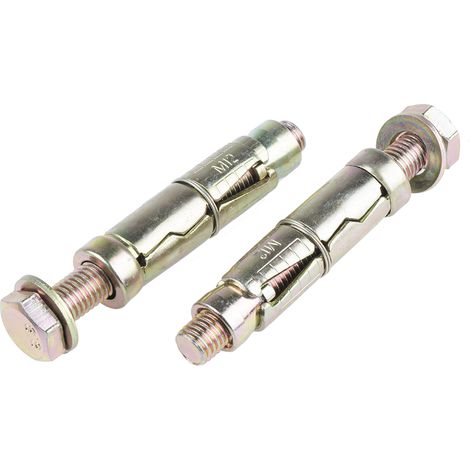 Boulon de bouclier d RS PRO, en Acier au carbone M12, 20mm x 75mm ( Prix pour Sachet de 10 )